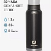 Термос с узким горлом 1.2л (Черный)